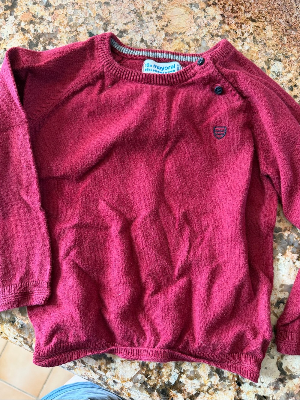 Mayoral baby Crewneck Sweater in Deep Burgundy